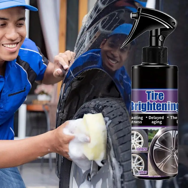 Tire Coating & Dressing 100ml Insane Shine Tire Coating Long-Lasting Coating Agent UV Protection Repels Dirt & Water Coating