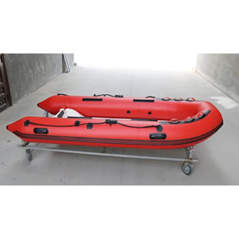 3.6m Inflatable Assault Boat with Rigid Bottom Floor Rescue Rowboat Kayak Canoe