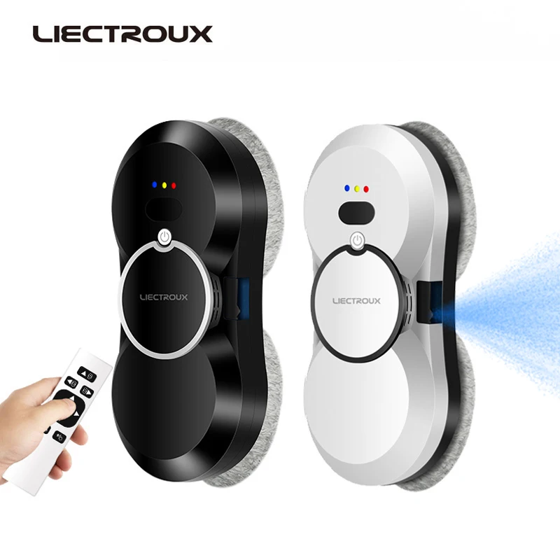 Ultradünner Fensterreinigungsroboter Liectroux HCR-10 mit Ultraschall-Wassersprühfunktion, Staubsaugerroboter für Fenster, Glaswischer, Trocken- und Nasswischen, AI Route, Fernbedienung