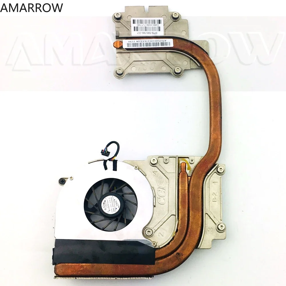 Imagem -01 - Original para hp 8540w 8540p 8560p Dissipador de Calor de Resfriamento com Ventilador 595766 001 595767 -001 original para hp 8540w 8540p 8560p dissipador de calor de resfriamento com ventilador 595766 001 595767 001 01