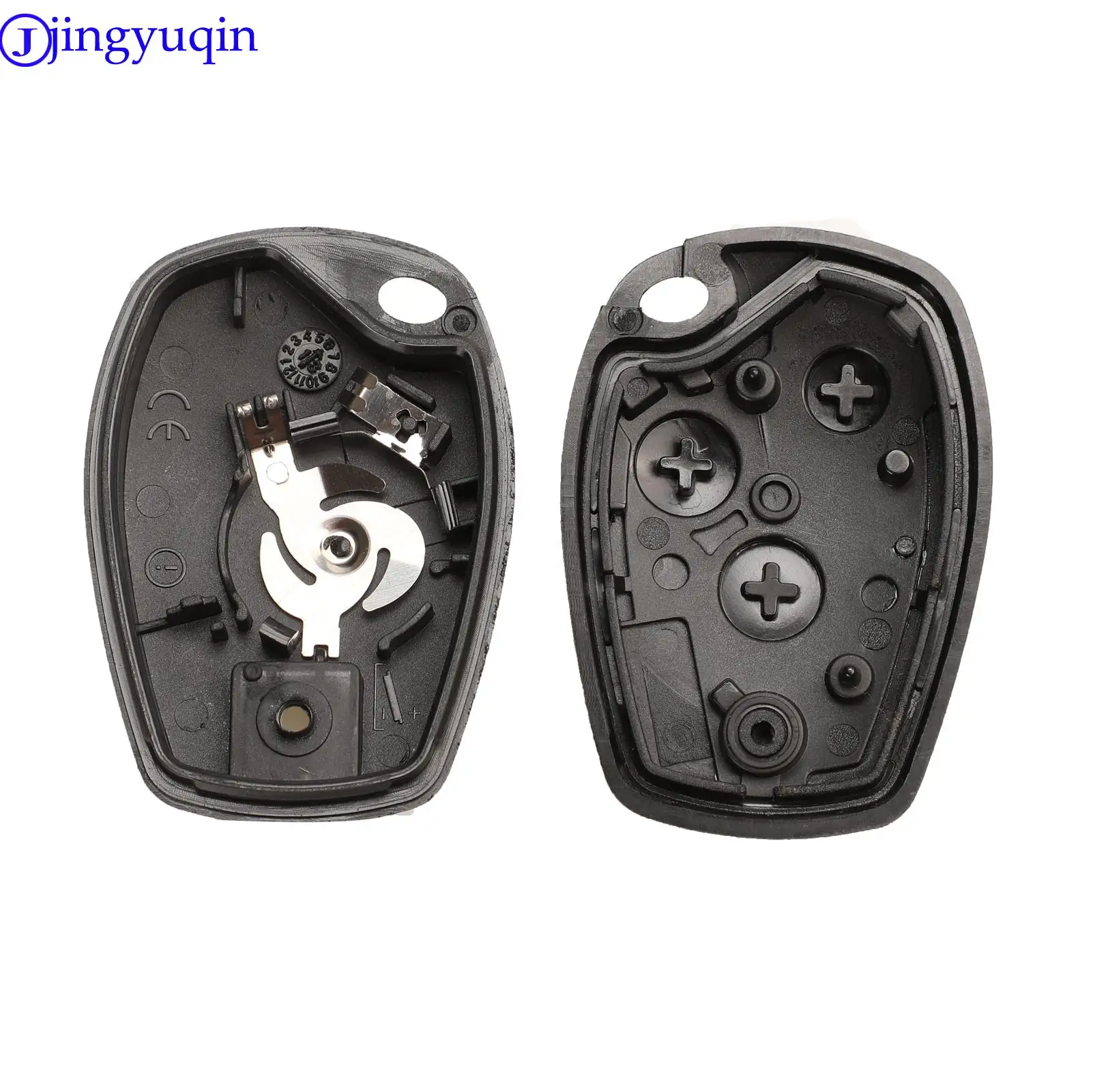 Jingyuqin 2 Pulsante Chiave Fob A Distanza Borsette Della Copertura Della Cassa Non Tagliata Per Renault Duster Modus Clio 3 Twingo DACIA Logan