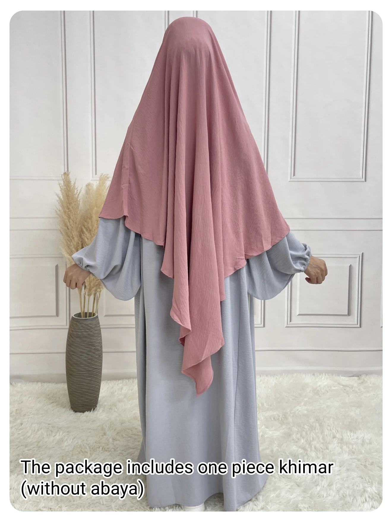 Modest Solid Khimar Hijab For Women Accessories for Head Scarf Style For Daily Wear