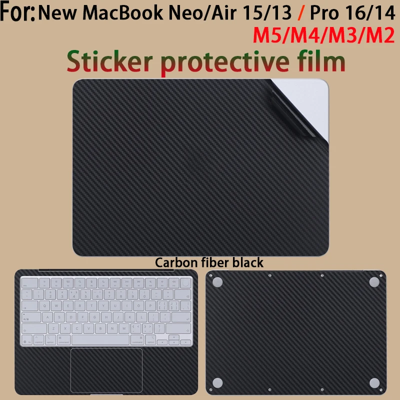 

Защитная пленка для новых MacBook Pro 14/16 M5/M4, пленка для корпуса MacBook Air 15/13, защитная пленка для ноутбука Macbook Neo.