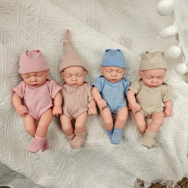 Nowe 20cm lalki Reborn z miękkiego winylu, wodoodporne lalki winylowe, urocze mini lalki Reborn na prezenty urodzinowe dla księżniczek.