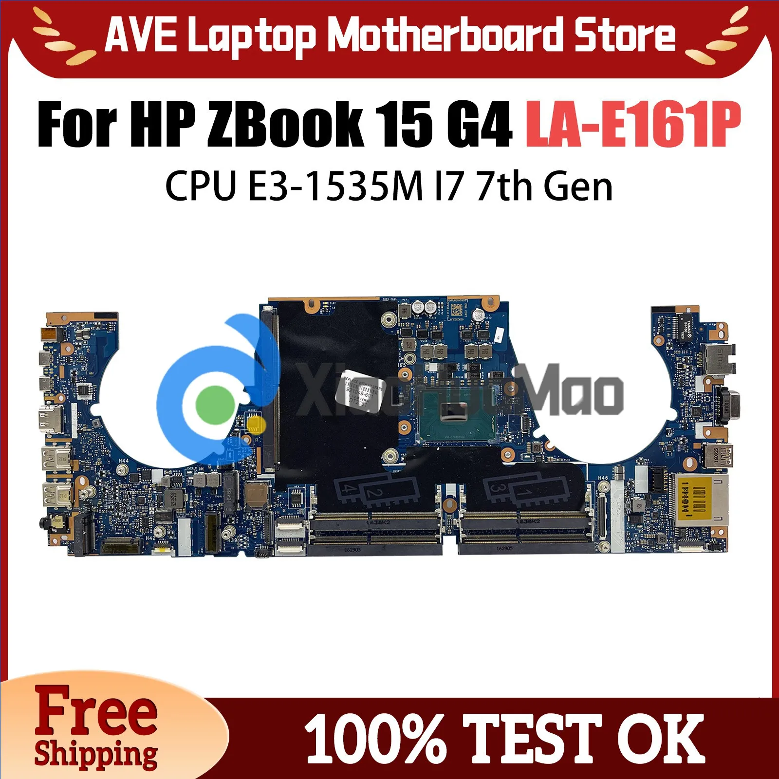 

Mainboard For HP ZBOOK 15 G4 Laptop Motherboard LA-E161P With E3-1535M I7 CPU 921049-001 921048-601 921047-601