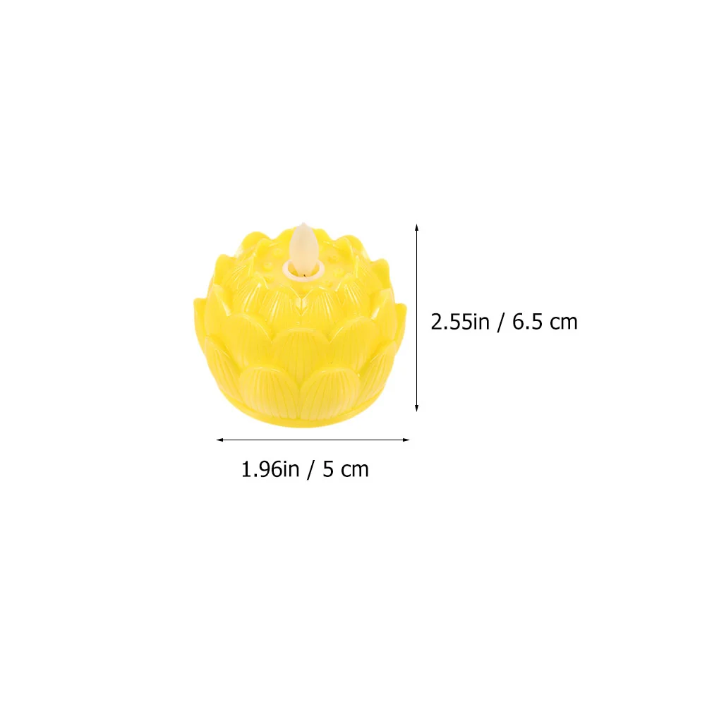 12 Pcs Lotus Lamp Decoration Candles Mini Diwali Lightings Floating Bulbs Sticks Lights Flashing