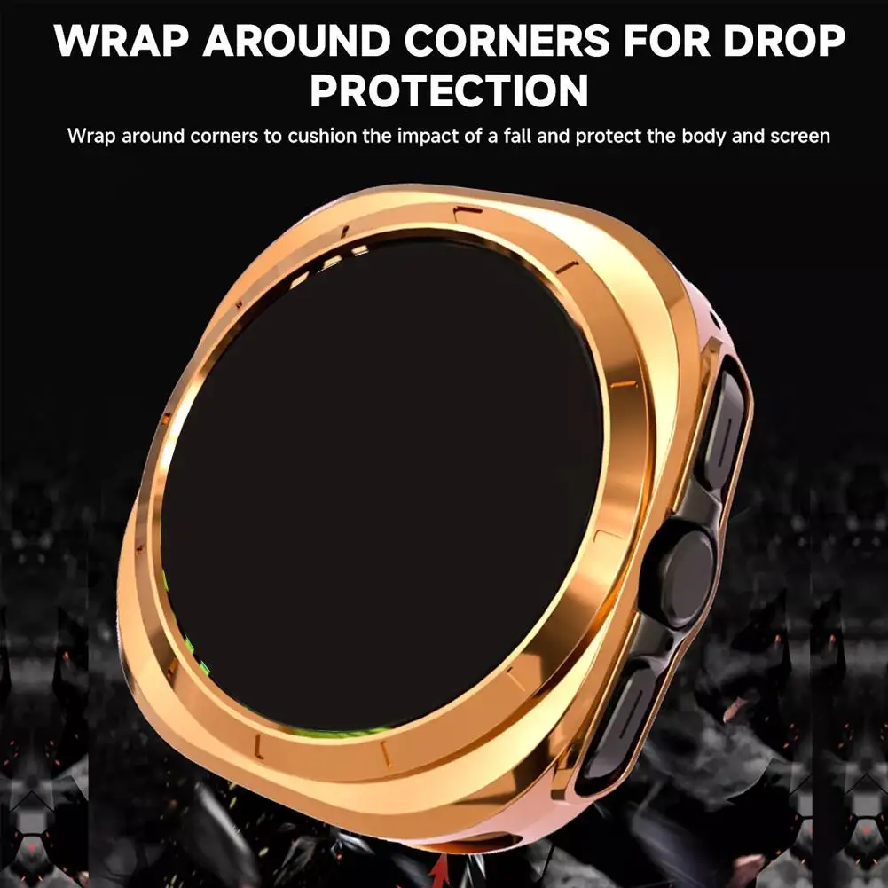 Watch Case For Samsung Galaxy Watch 7 Ultra TPU Protective Case Screen Protector Soft TPU Bumper Shell