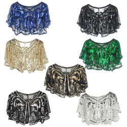 Sequined Sparking Tippet Church Prayer Shawls Beaded Sequins Flapper Party Shawls for Elegant Bridal And Party Outfits