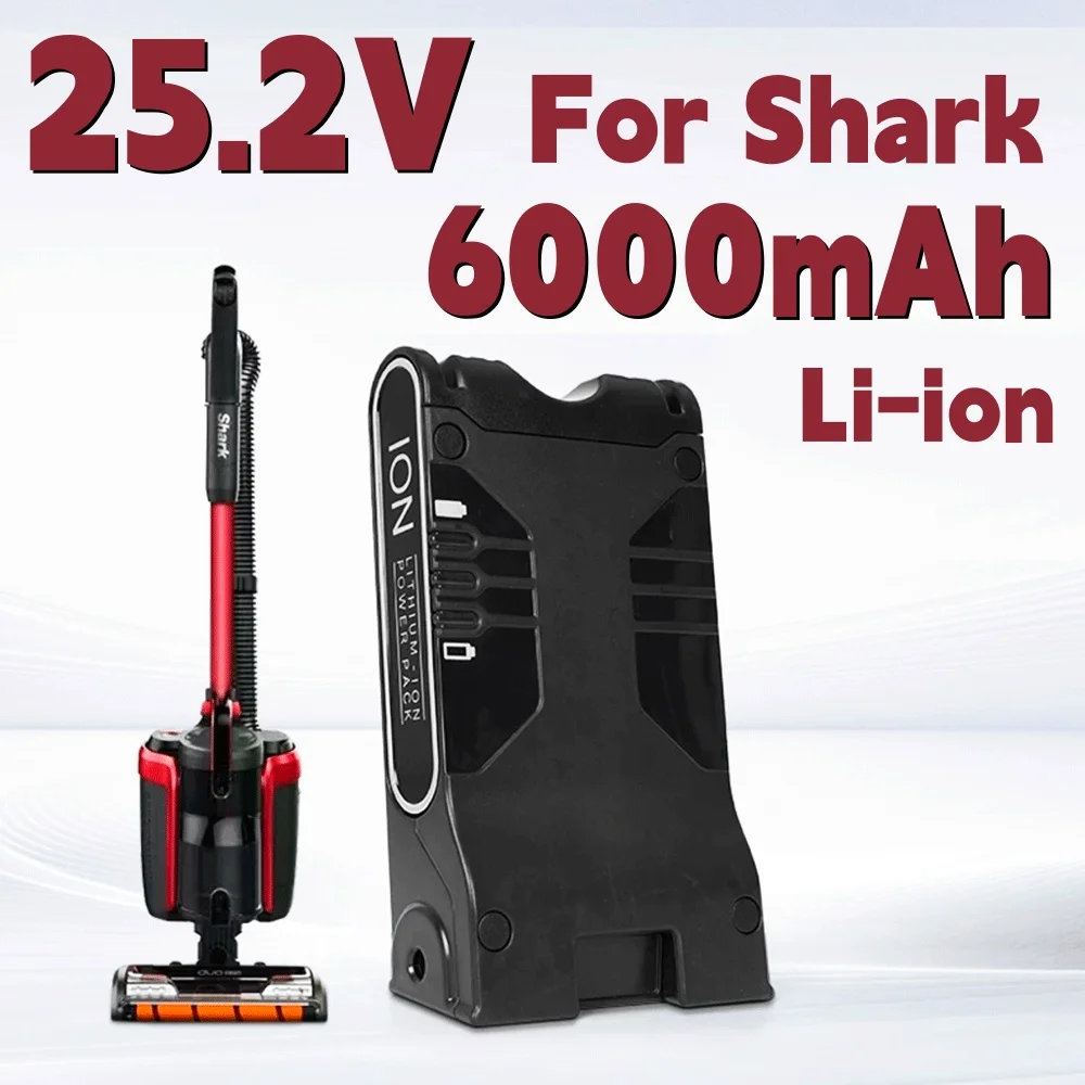 Lithium-ion 25.2V 6000mAH Battery Pack, For Shark XBAT200 ION Rocket IONFlex and IONFlex Cordless Vacuums Battery