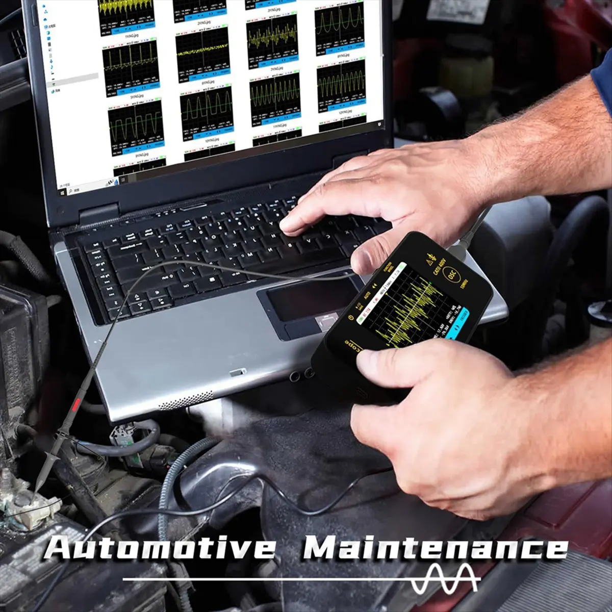 Active Phase OT3 Handheld LCD Flat Panel 10MHZ Digital Single Channel Mini Oscilloscope Portable Automotive Testing Equipment