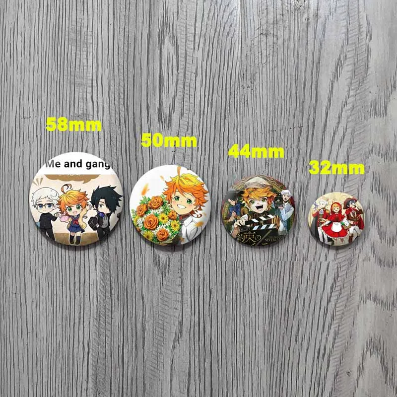 وعد نيفرلاند أنيمي التلبيب بروش دبابيس لحقيبة الظهر الملابس قبعة اكسسوارات لطيف الكرتون تأثيري شارة الاطفال اللعب هدية