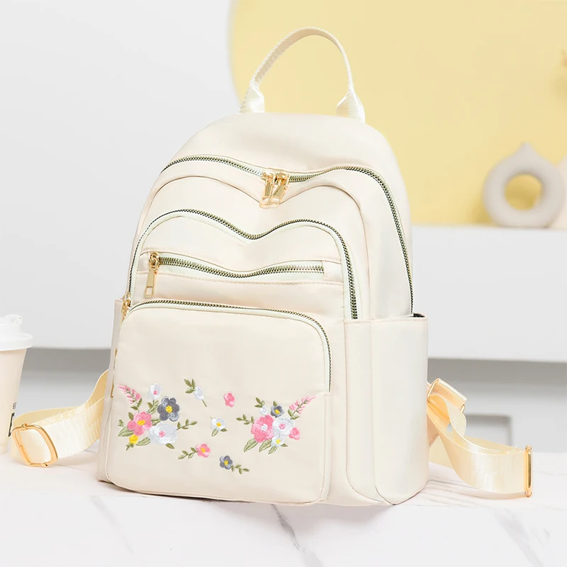 High Beauty Embroidered Women\'s Backpack Student School Bag Oxford Cloth Bag Fashionable Wome nFashion Female Bagpack Mochila