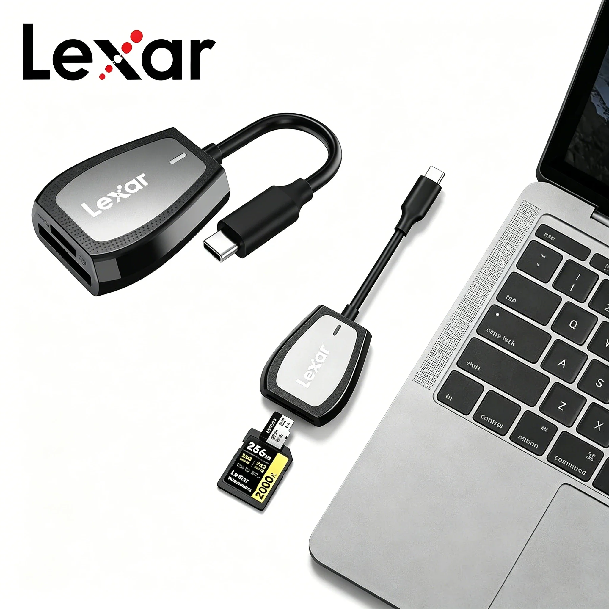lexar-professional-type-cカードリーダー-rw470-usb32-gen1-デュアルスロットリーダー-最大読み取り速度312mb-s-マイクロsdカードとsdカード対応