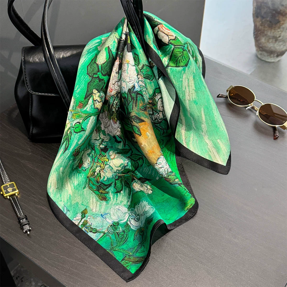 2024 Fashion 100% Real Silk dot Scarf Women Shawls Wraps for Ladies Neckerchief Foulard Scarves Pashmina Female Hijab Bandana