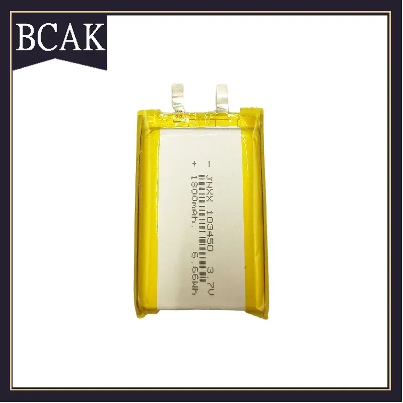 BCAK Style 103450 3.7V 1800mAh Polymer Lithium CELLS Rechargeable Battery for Beauty Instrument Camera GPS Navigator MP5 Bluetoo