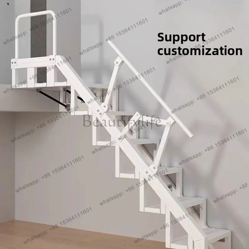 folding stairs against the wall loft stairs side wall step ladder loft duplex interior