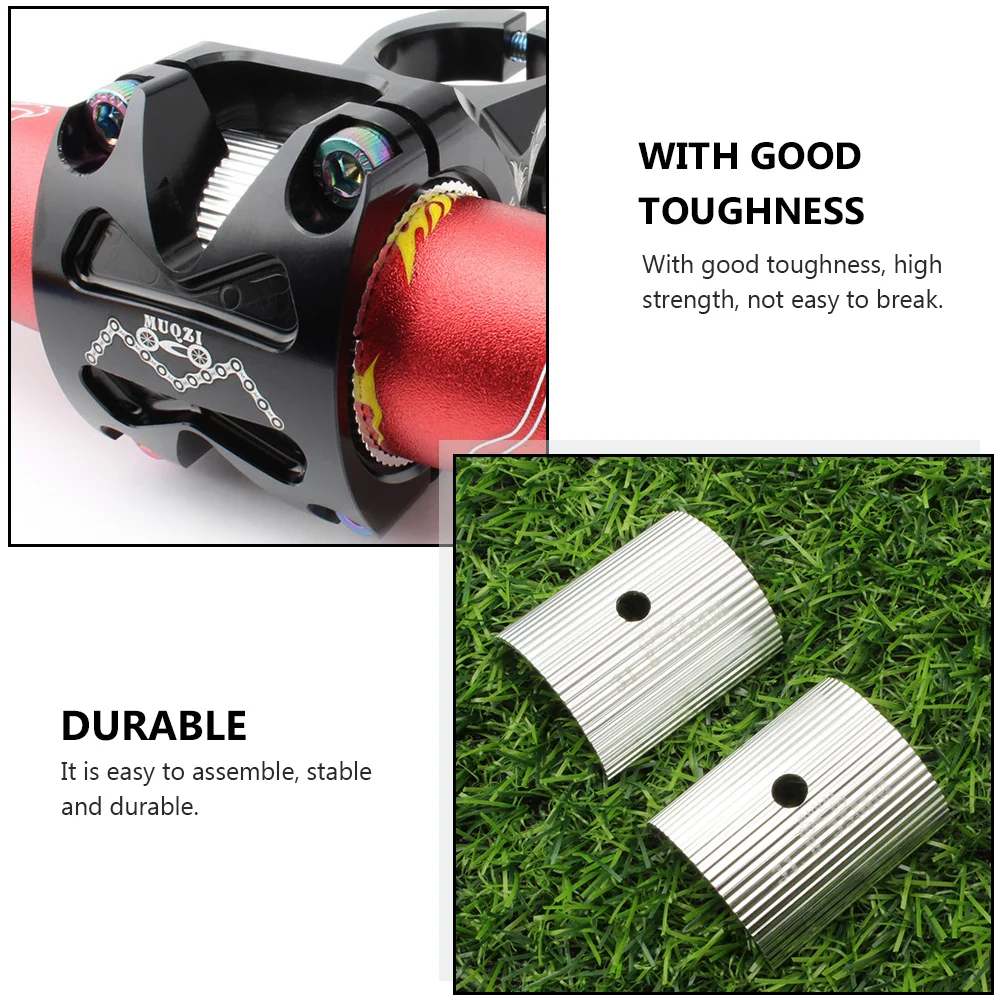 

2pcs Aluminum Alloy Bike Handlebar Shims Wave Design Stem Reducer For Oversize Conversion Sheet Handlebar Adapter Accessory