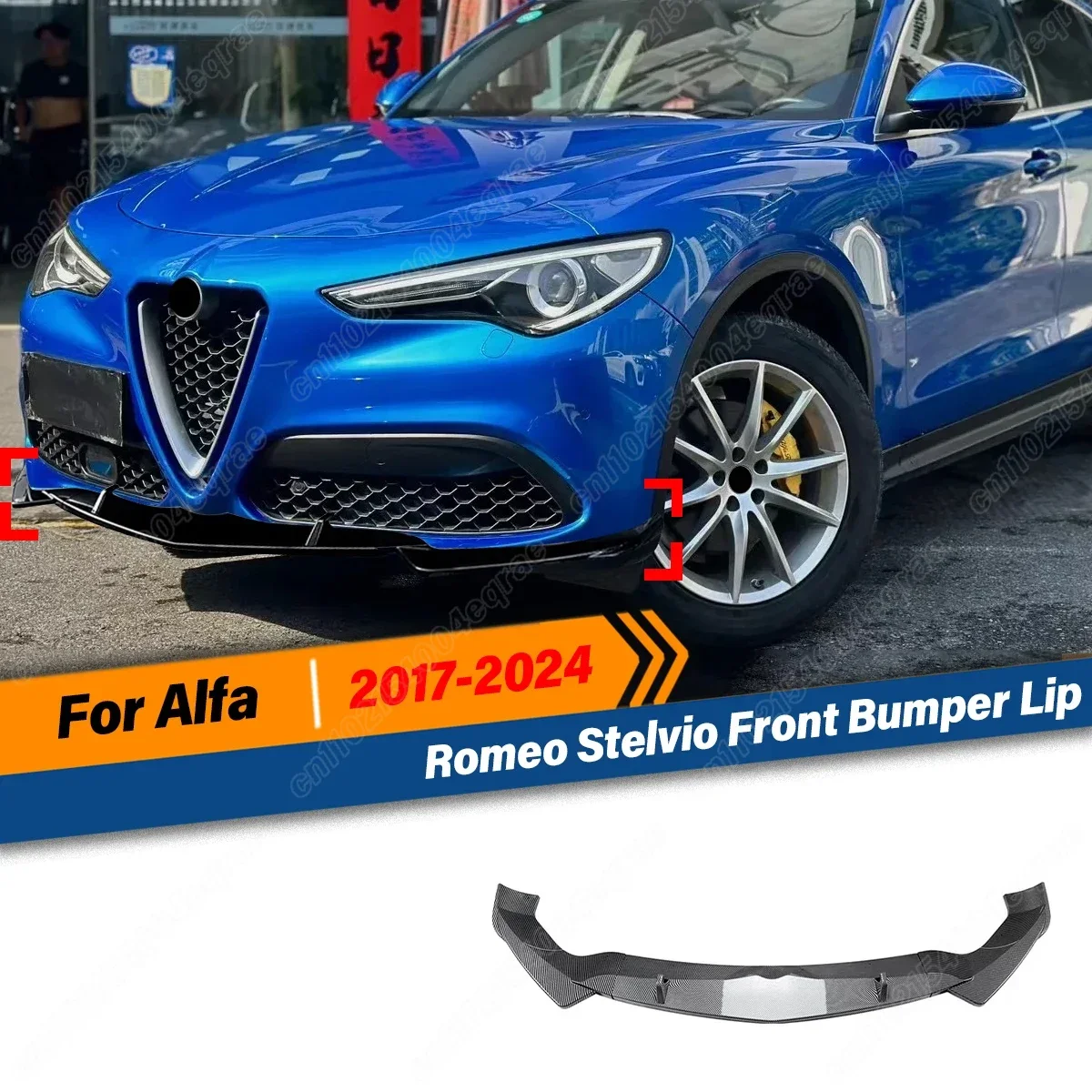 

Для Alfa Romeo Stelvio 2017 2018 2019 2020 2021 2022 2023 2024 автомобильный передний бампер, разделитель губ, защитная крышка переднего лезвия