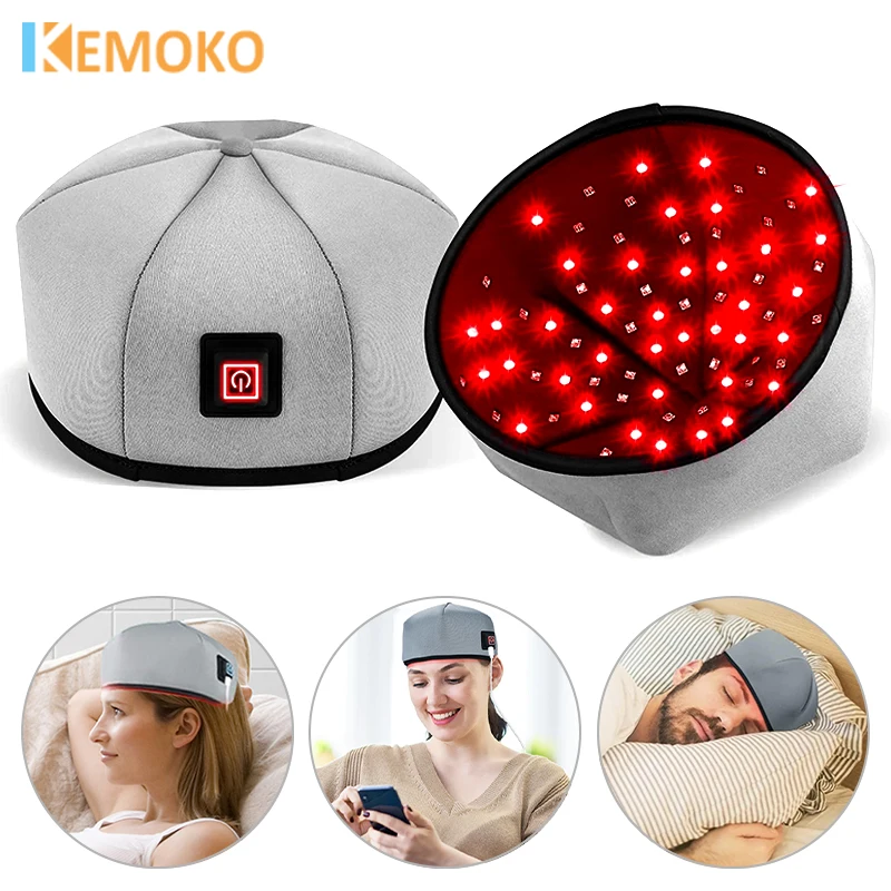 

Шапочка для лечения красного света и ближнего инфракрасного диапазона для роста волос, 660 нм, 830 нм, светодиодная шапка, шлем, сигариковое маслянистое натуральное устройство, расслабление головы