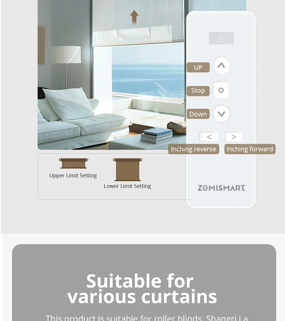 Matter Over WiFi 2N Smart Rollo-Motor für 37 38 mm Röhre Alexa Google Home Smartthings Homekit App-Steuerung – Detail 15