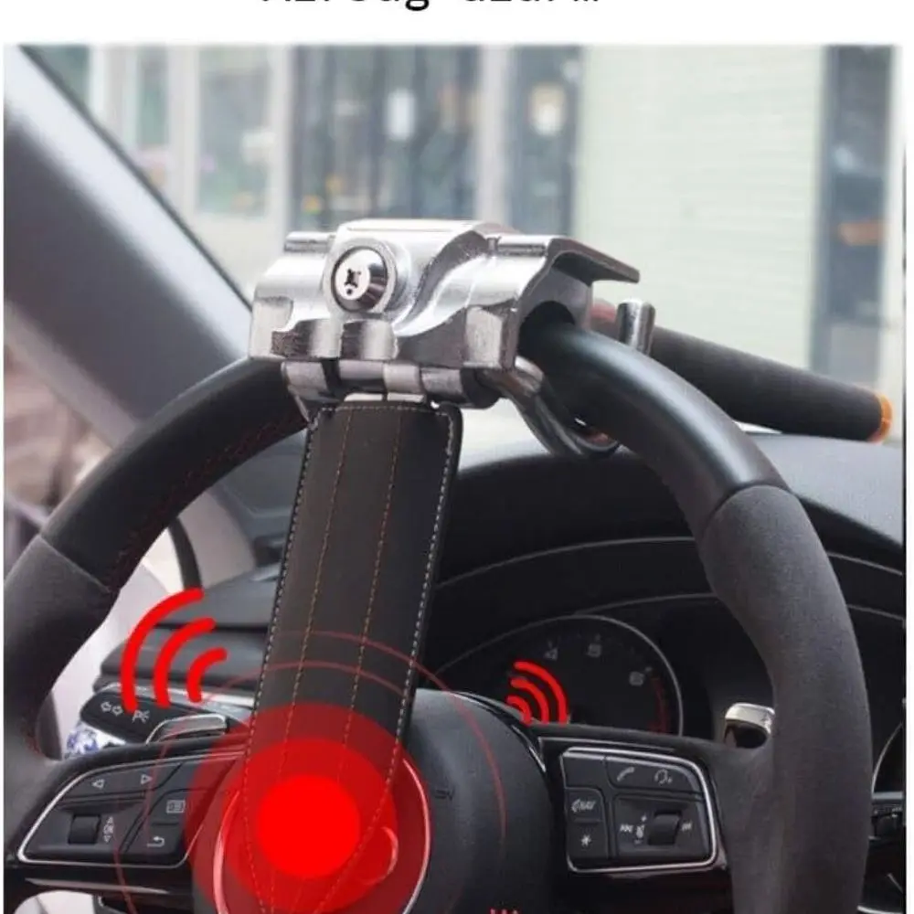 トラック、バン、SUV、および車用のステアリングホイールロック。調整可能な盗難防止ロック。エアバッグロック。キー付き。盗難防止装置。