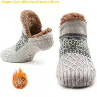 Super Warm Winter Non-slip Floor Socks Women Men Snow Socks Sleep Carpet Socks Slippers Socks Women Velvet Boot  Home Wear