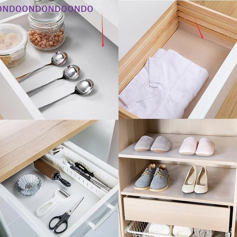 45x300CM Non-Slip Lining For Cabinet, Drawer, Refrigerator And Wardrobe - Transparent, Washable, Cuttable
