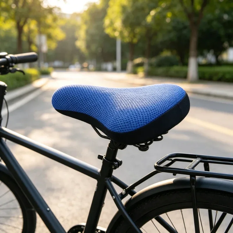 Breathable Sun Protection Bike Seat Cover Thick Comfortable Universal Saddle Cushion Cover for Bicycle and E-Bike Saddle Cover