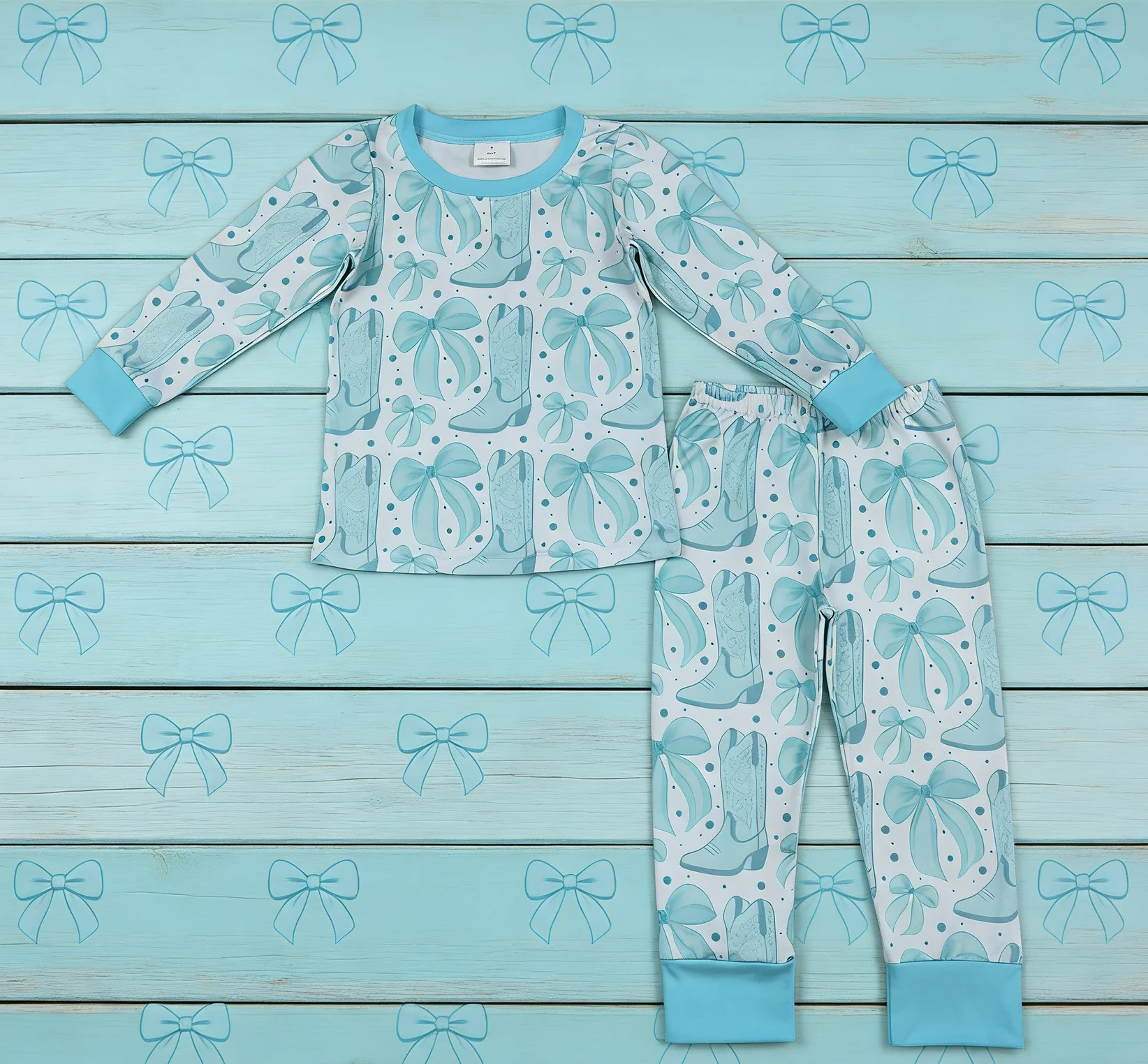 

Z1202-15 GLP2732 Kids Girls Outfit Long Sleeve Top With Pants Set Children Boutique Clothes