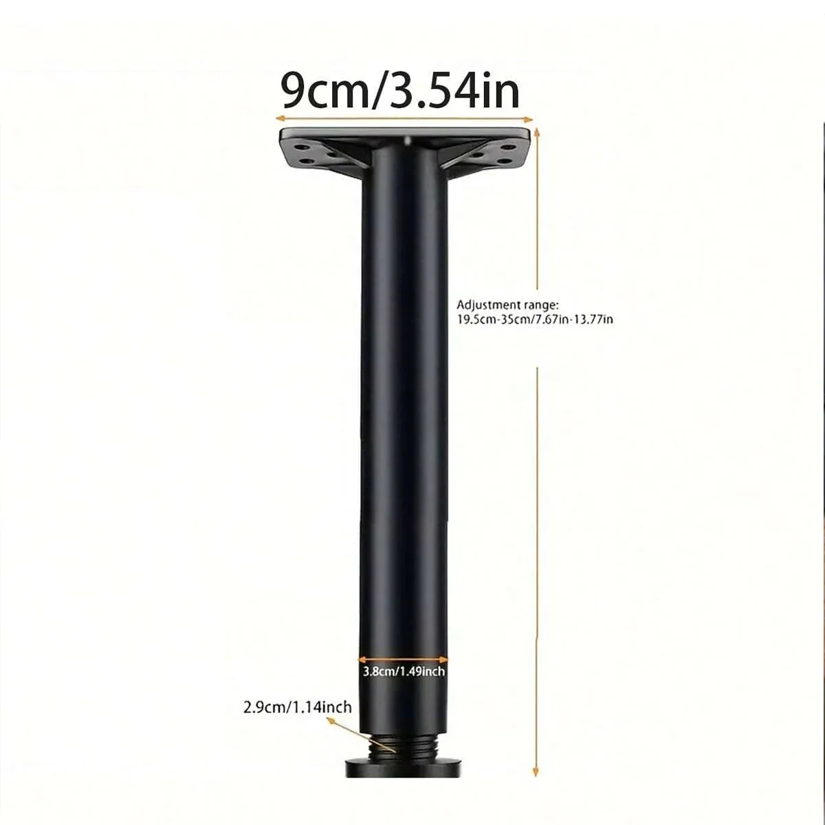 Heavy-Duty Adjustable Bed Frame Support Legs Steel Furniture Feet for King Bed Extra Durable And Sturdy Sofa Table Base