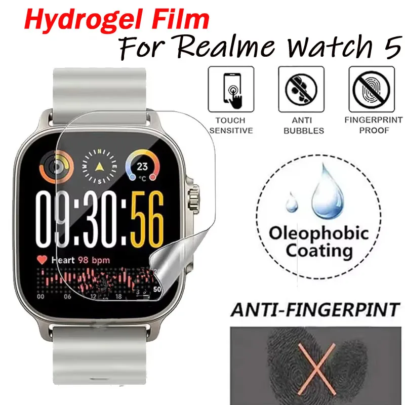 1-5PCS Weiche Hydrogel Filme Für Realme Uhr 5 Smart Uhr Screen Protector Anti-Scratch Filme für Realme Uhr 5 Zubehör