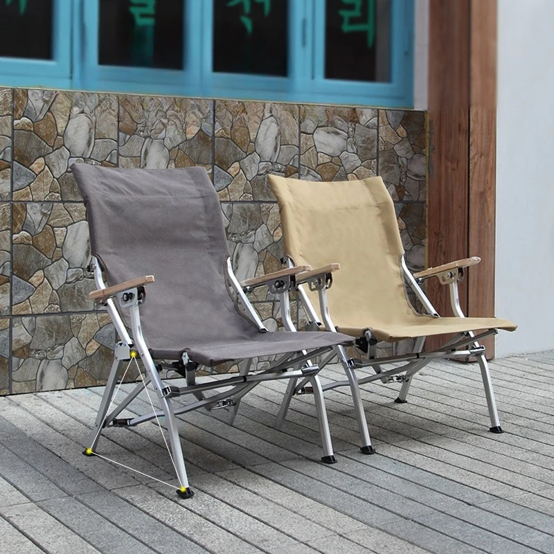 Aluminum Outdoor Camping Chair withMulti-Position Recliner,Portable Folding Beach Seat for Fishing,Heavy Duty Foldable DeckChair