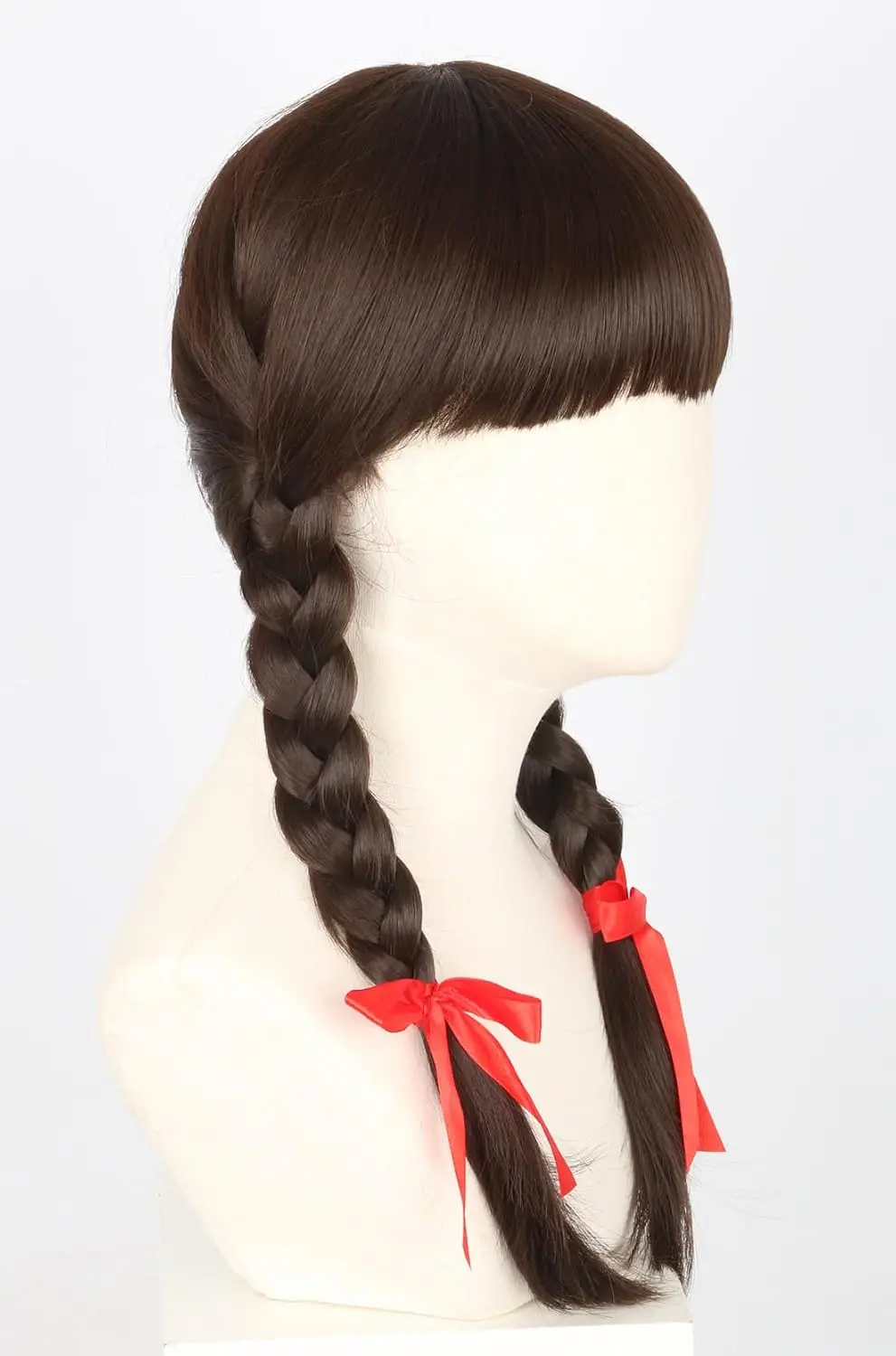 Women or Girl Long Brown Braids Wig Halloween Costume Cosplay Wigs Dark Brown