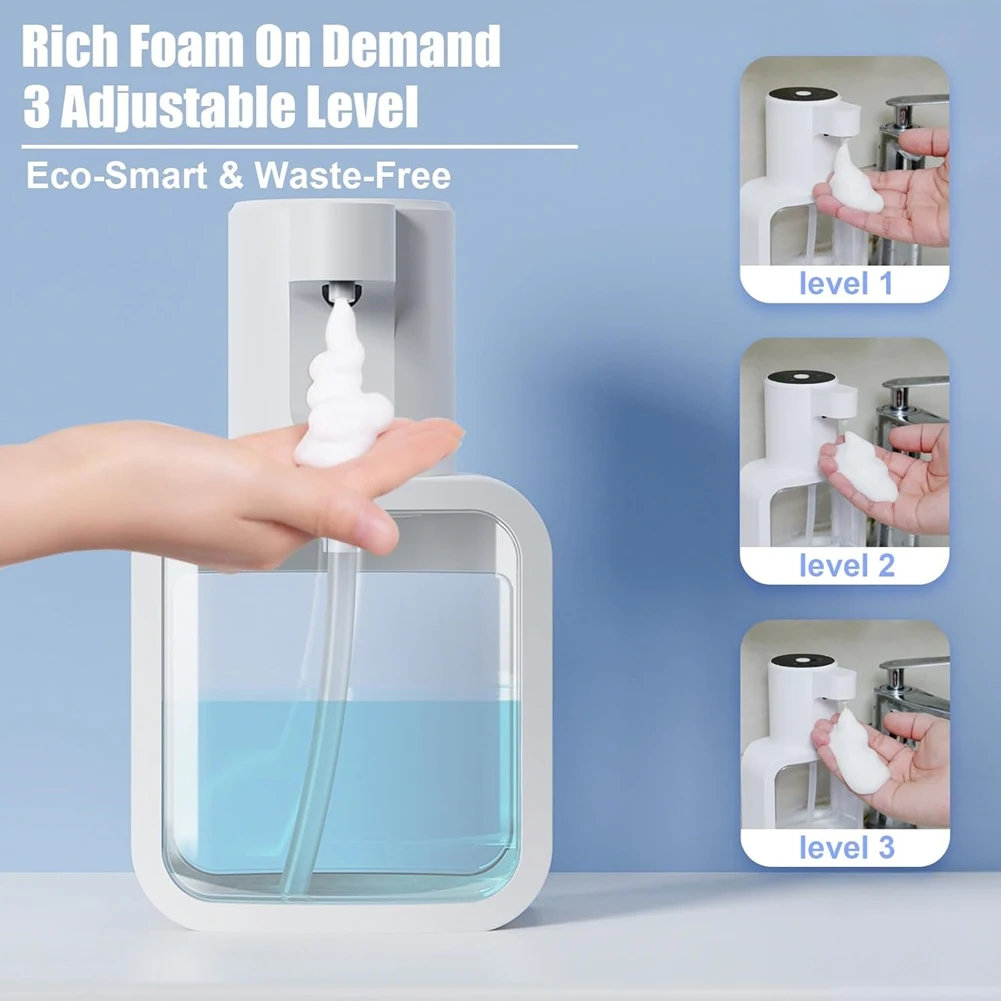 A07R Electric Automatic Foaming Soap Dispenser 17Oz/500Ml, Touchless Hand & Dish Soap Dispenser- For Kitchen & Bathroom