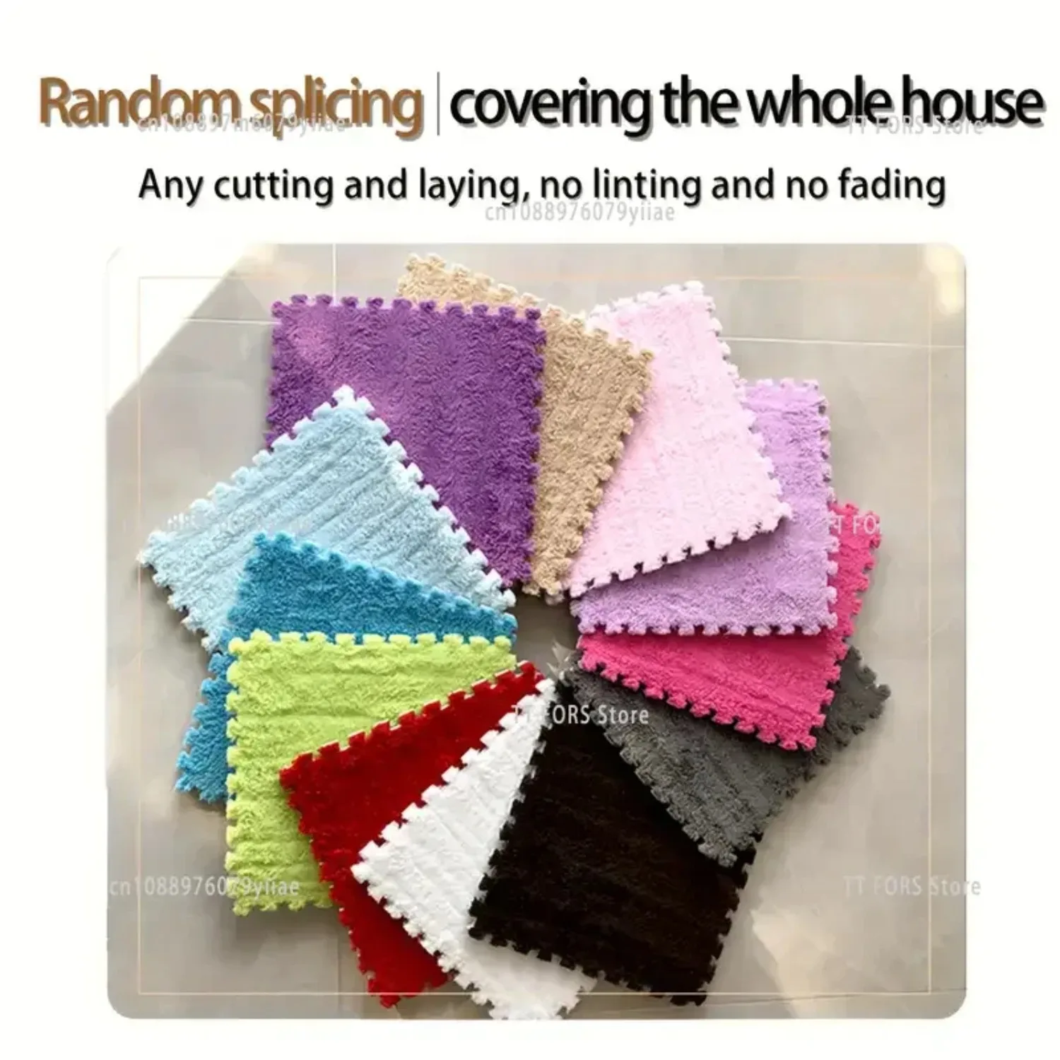 แผ่นรองคลานเด็ก ขนาด 30*30 ซม. ผ้าพลัฌนุ่ม ปลอดสาร BPA ป้องกันการล้ม ใช้เป็นแผ่นกิจกรรมกีฬา ตกแต่งบ้าน