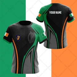 Ireland Emblem Personalized Unisex T-shirts Oversized Short Sleeve Tops Summer Casual Tees For Men Women And Kids Cool Jersey