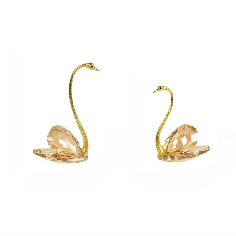 Crystal Swan Couple Decor 6