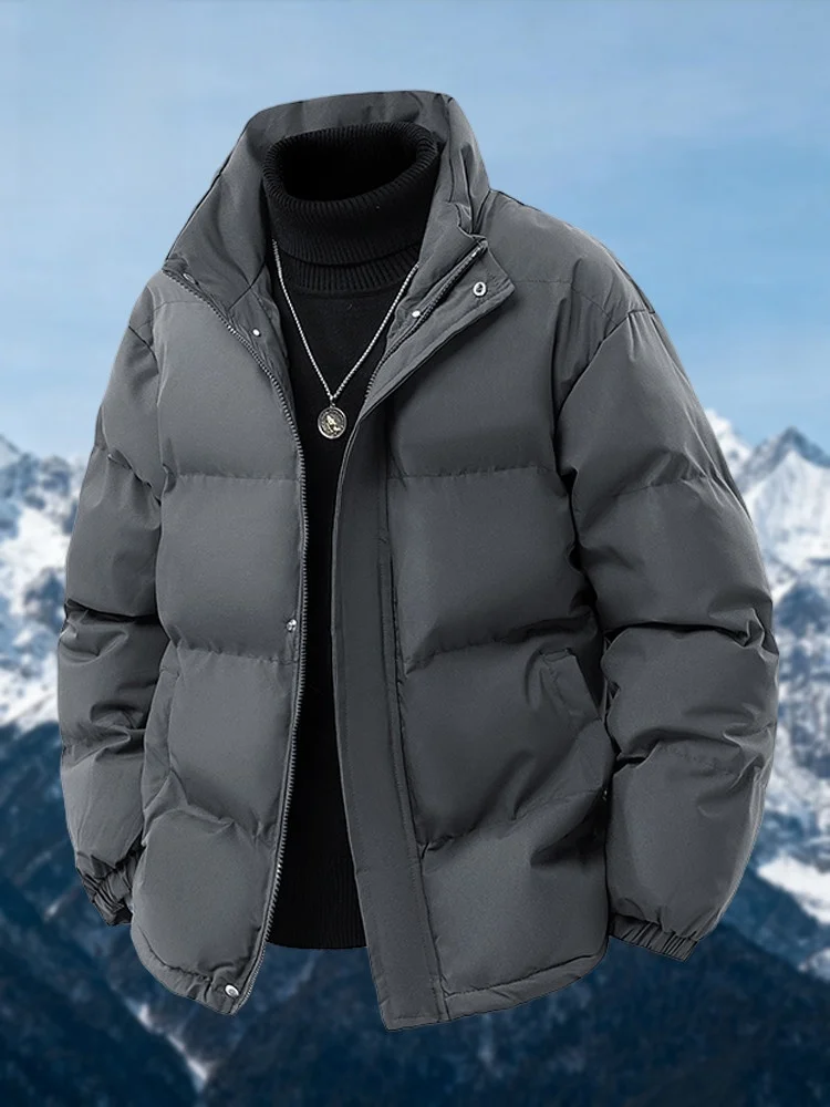 

Rn Thiened Winter Jaet Men's Cotton Padded Coat Lightweight Warm Cold Proof Outerwear Winter Season Top