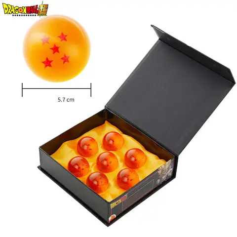 7 개/대 뜨거운 판매 드래곤 볼 1:1 크리스탈 공 4.2cm 액션 피규어 귀여운 소환 Shenron 소원 공 컬렉션 모델 선물