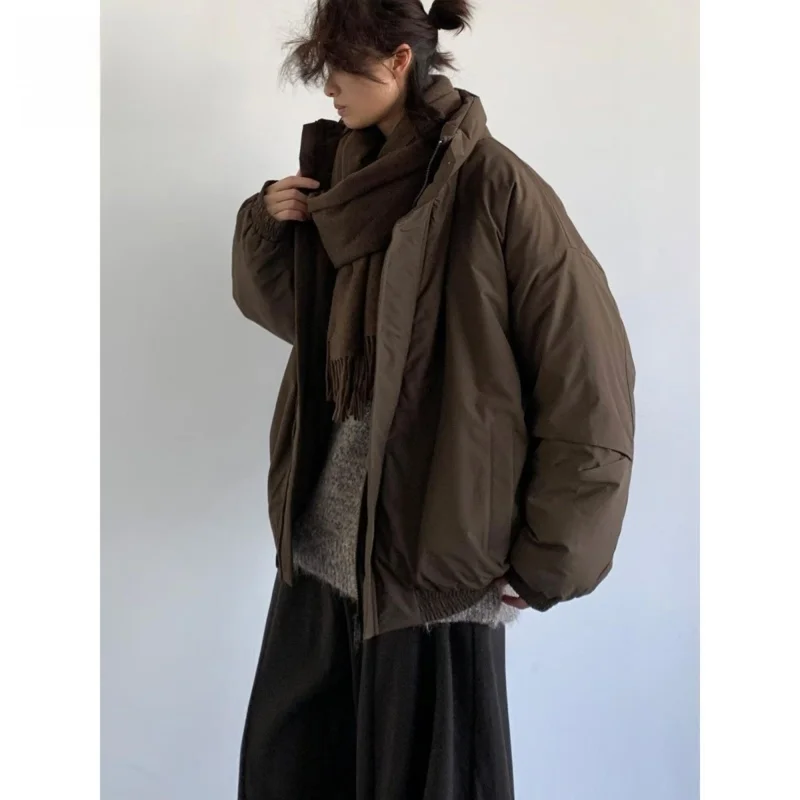 

Новая мужская утепленная зимняя хлопковая куртка 2024 года: теплая, повседневная, модная верхняя одежда с длинными рукавами на молнии