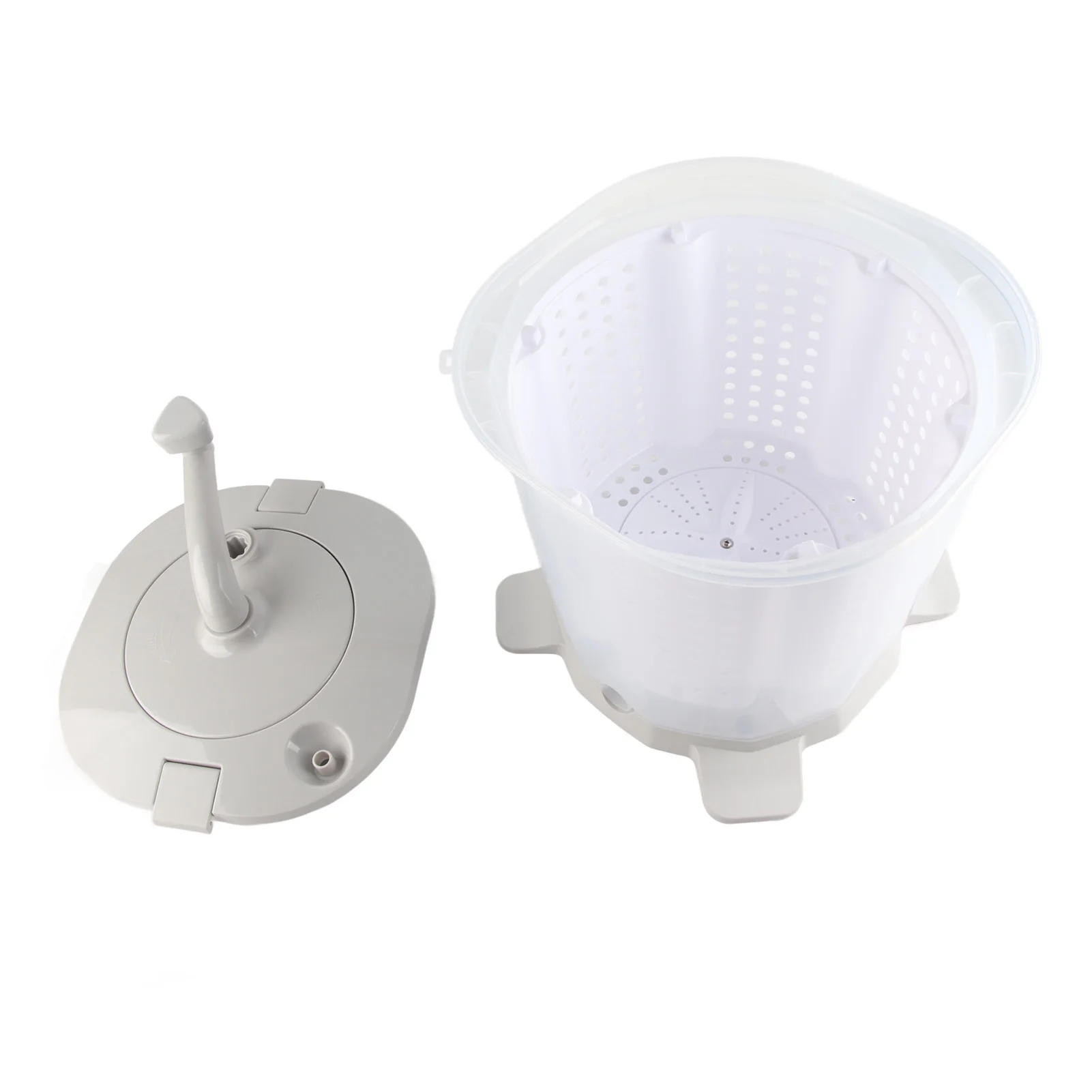 Máquina de lavar roupa manual portátil com manivela, para dormitório, apartamento, acampamento, cinza nórdico