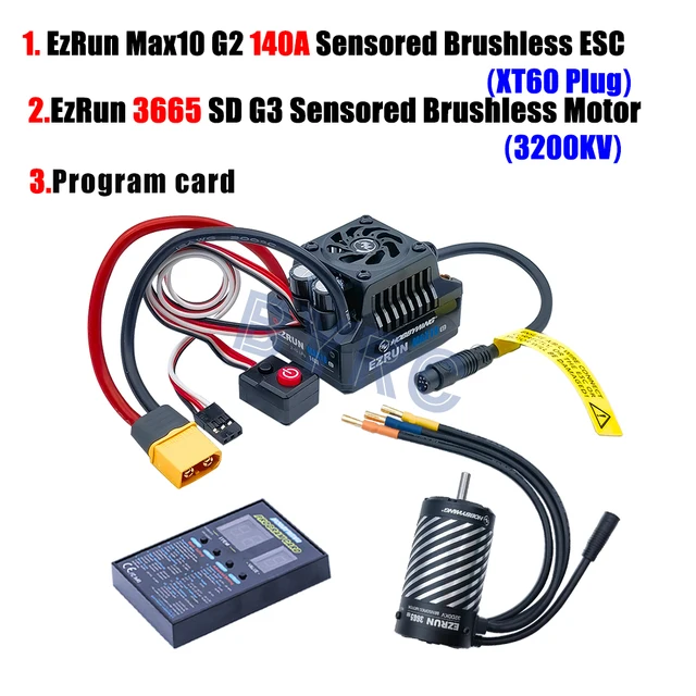 HOBBYWING EZRUN MAX10 G2 140A 3665SD 3200KV - COMBO – D.P Modellismo - Foto 6