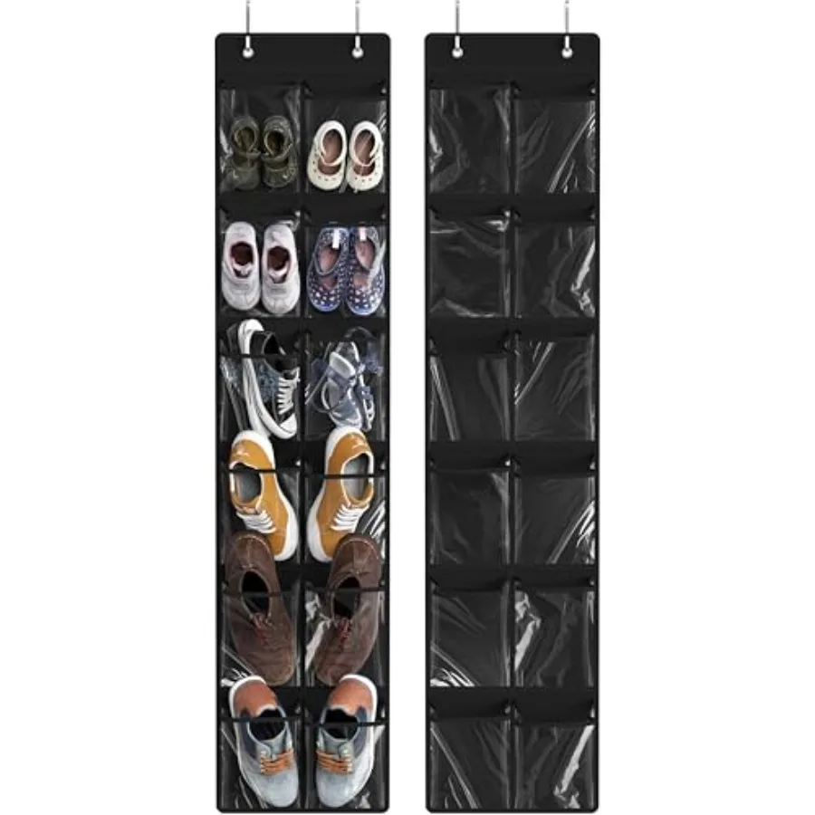 

24 Pockets - 2PK 12 Large Pockets Over Door Hanging Shoe Organizer