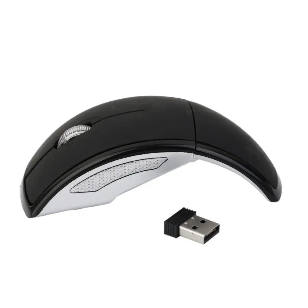 Slim Foldable Mouse Wireless Optical Engine Thin Mouse Pad Compatible for Windows Mac Devices