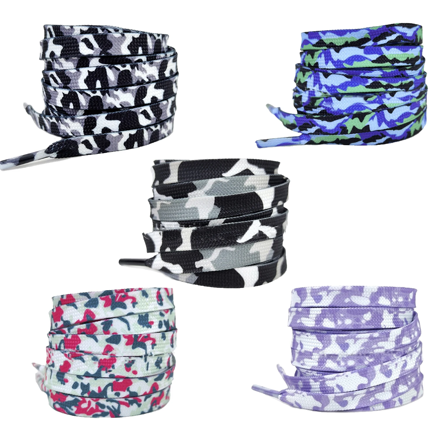 Camouflage Print Flat Shoe Laces Creative Sports Shoes Strings Shoelaces 100cm Sports Bootlaces Printing Shoes Accessories image 4