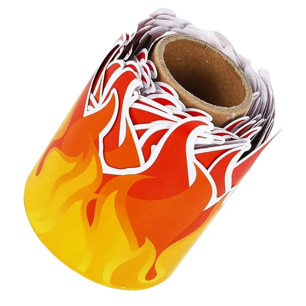 

1 Roll Flame Bulletin Board Border Sticker DIY Fire Trim Decal Classroom Blackboard Wall Decoration Rolled Decal