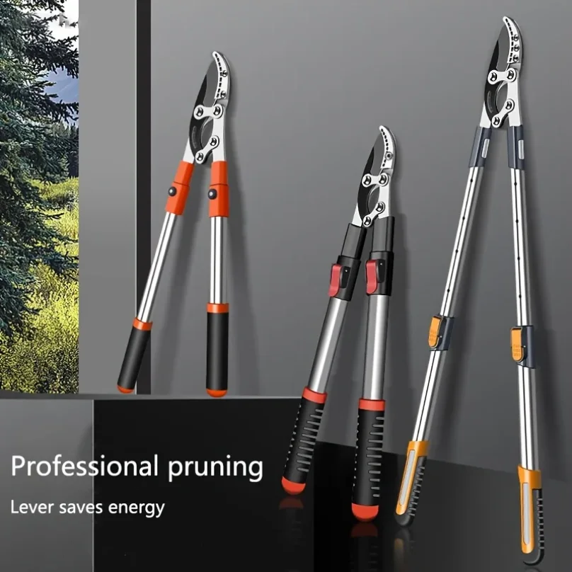Heavy Duty Pruning Shears for Thick Branches - Professional Grade Steel, Ergonomic Handles, Sharp Cutting Tool for Gardening.