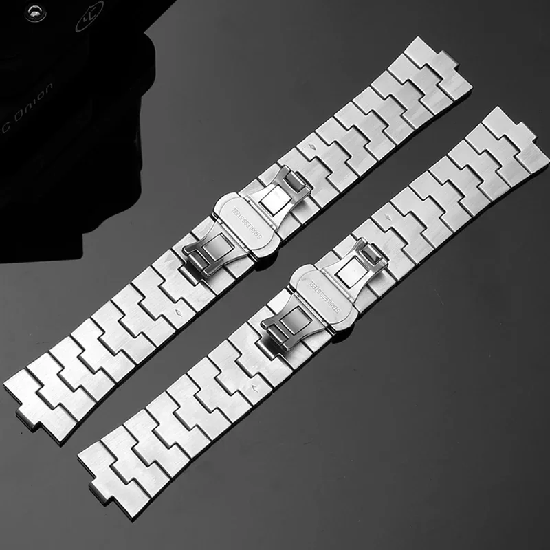 Imagem -03 - para Vacheron Constantin Ver Strap Overseas Mens Ver Acessórios 24 mm mm Aço Inoxidável Ver Band