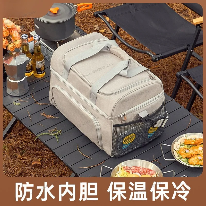 For outdoor camping bag camping portable portable thermal insulation  outdoor ice  large capacity thermal insulation