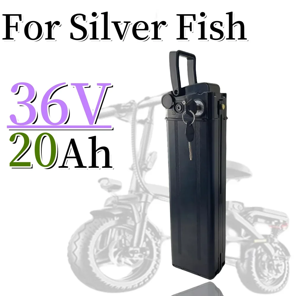 

36V 20Ah For Silver Fish Ebike 500W 750W 1000W 42V 15AH BMS 18650 Lithium Battery Pack With charger